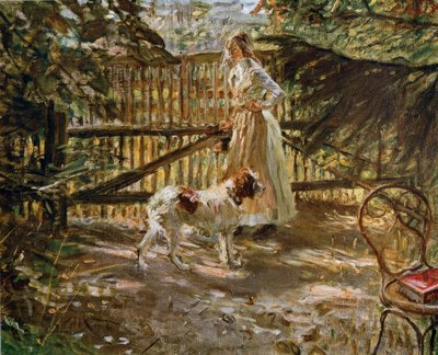 At the Garden Fence by Fritz von Uhde
